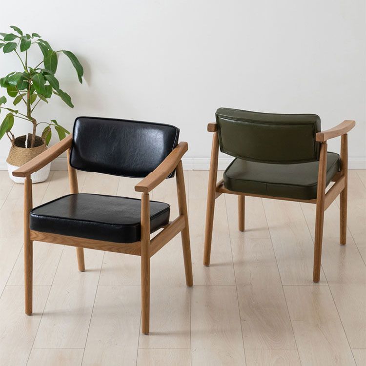 Modern Wood Dining Arm Chair Open Back Single Dining Side Chair for Home Use Clearhalo ' kitchen&dining_furn' 'Dining Chairs' 'Dining Tables & Seating' 'dining_chair' 'furn' 'furn_dining_chair' 'Furniture' 'furniture_dining_chair' 'Kitchen & Dining Furniture' 'kitchen' 1200x1200_e760d787-32e8-4fb5-918a-7453c8dfe78c