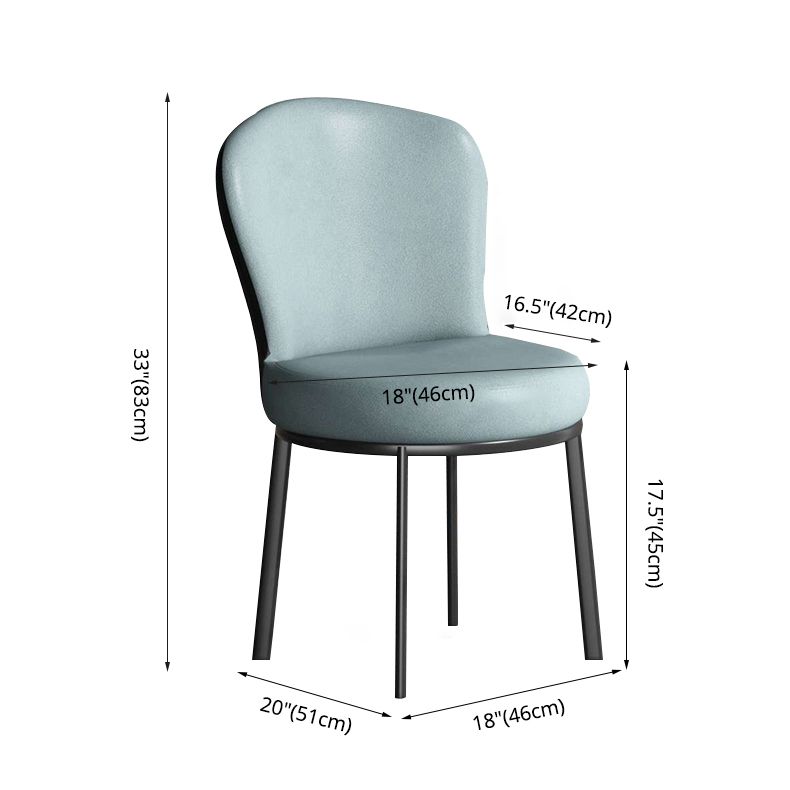 Contemporary Style Upholstered Side Chairs Solid Back Armless Chair for Home Use Clearhalo ' kitchen&dining_furn' 'Dining Chairs' 'Dining Tables & Seating' 'dining_chair' 'furn' 'furn_dining_chair' 'Furniture' 'furniture_dining_chair' 'Kitchen & Dining Furniture' 'kitchen' 1200x1200_e761908b-14d3-4689-a8e8-80c423f26605