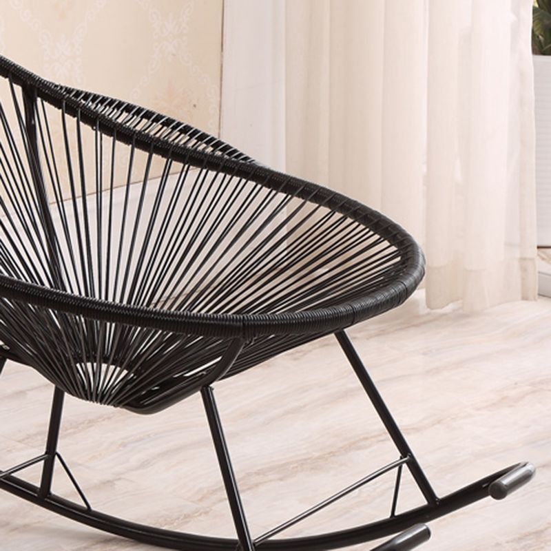 Single Home PE Rattan Lazy Chair Leisure Balcony Rocking Chair Clearhalo 'Chairs & Seating' 'furn' 'furn_rocking_chairs' 'Furniture' 'Living Room Furniture' 'Rocking Chairs' 'rocking_chairs' 1200x1200_e761adcd-e10f-406f-8447-629d27a3ea7e