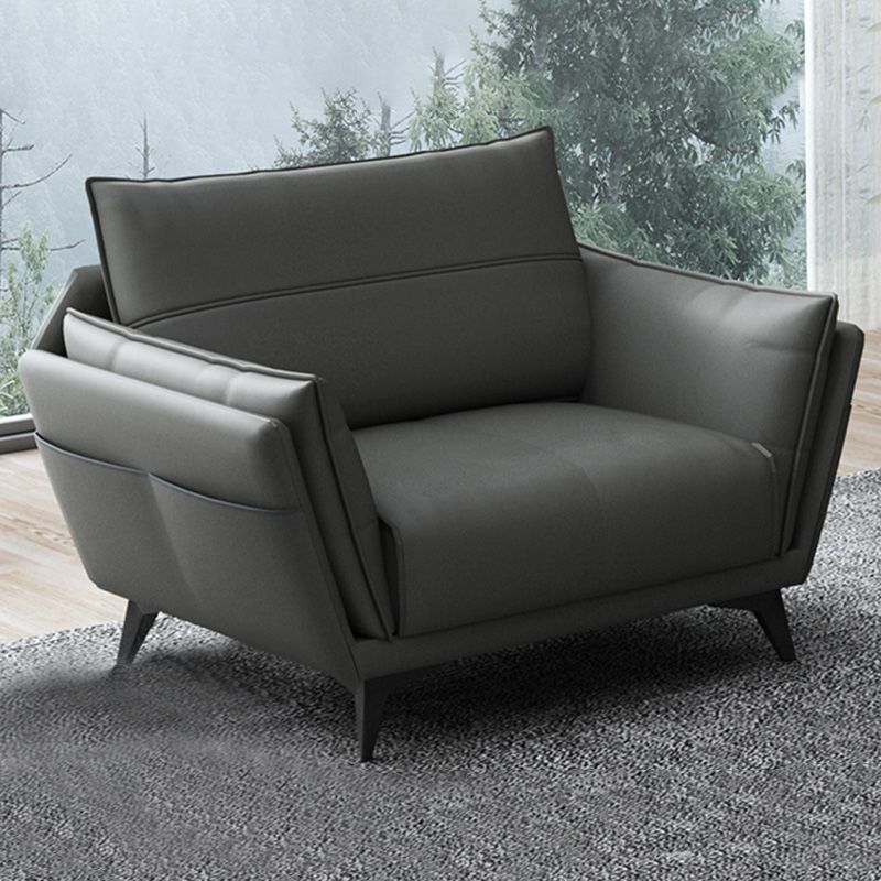 Fleckenabweisendes Kunstleder mit Stauraum, Wohnzimmersitzgelegenheit mit quadratischen Armlehnen