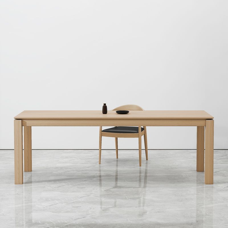 Rectangle 4 Legs Furniture Solid Wood Mid-Century Table for Dining Room Clearhalo 'Dining Tables & Seating' 'Dining Tables' 'dining_table' 'furn' 'furn_dining_table' 'Furniture' 'furniture_dining_table' 'Kitchen & Dining Furniture' 'kitchen' 'kitchen_dining_table' 1200x1200_e7630249-85d6-4738-acc5-2fd286bbee41