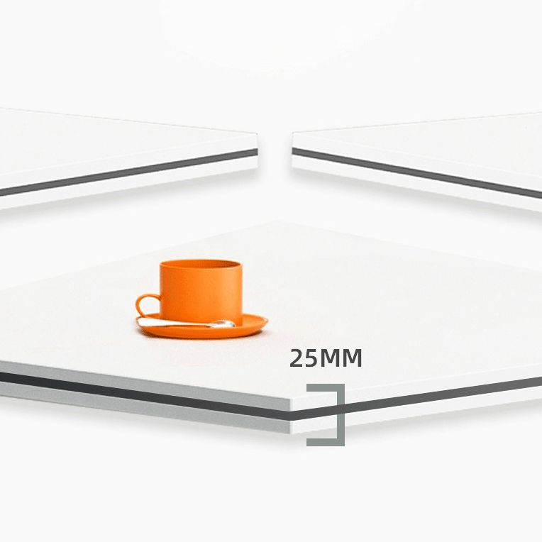 Bureau de bureau en bois fabriqué blanc Bureau de pliage moderne avec roues