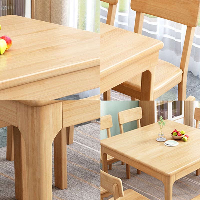 Modern Wood Dining Room Table Rectangle Dining Table for Kitchen Clearhalo 'Dining Tables & Seating' 'Dining Tables' 'dining_table' 'furn' 'furn_dining_table' 'Furniture' 'Kitchen & Dining Furniture' 1200x1200_e764f691-05d5-41ba-8d96-18643284841f