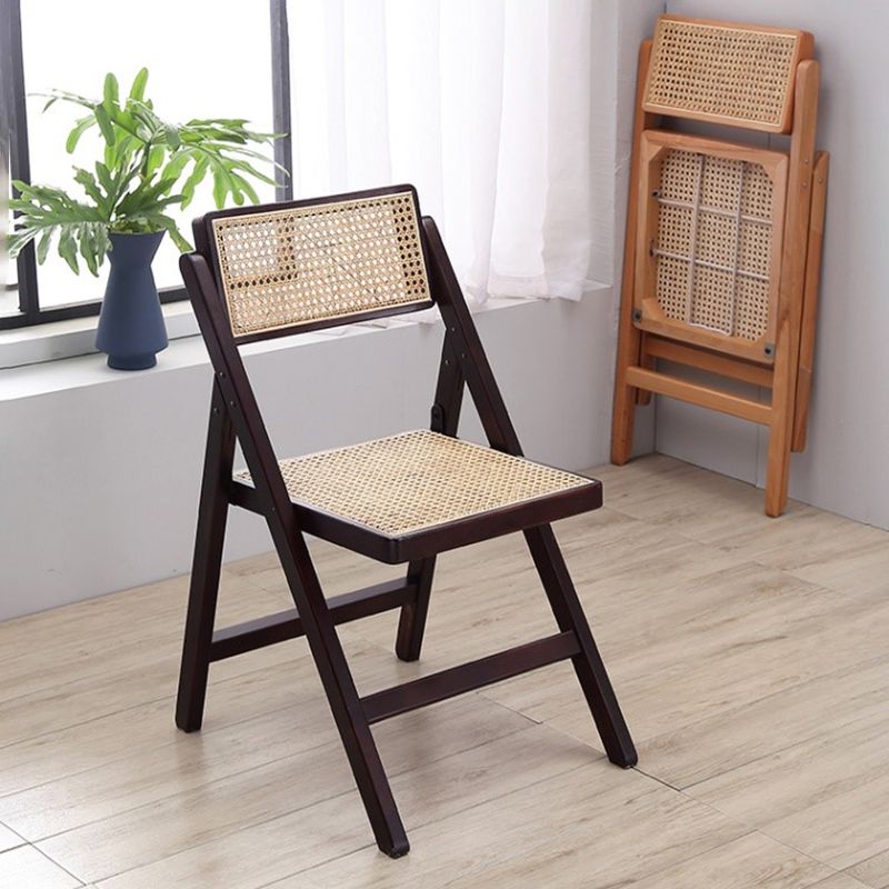 Country Style Aged Wood Dining Chair Cane Back Armless Open Back Dining Side Chair Clearhalo ' kitchen&dining_furn' 'Dining Chairs' 'Dining Tables & Seating' 'dining_chair' 'furn' 'furn_dining_chair' 'Furniture' 'furniture_dining_chair' 'Kitchen & Dining Furniture' 'kitchen' 1200x1200_e7658aaa-7549-4677-8463-3d96c18652cf