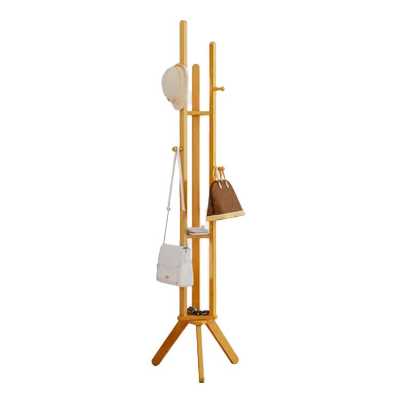 Contemporary Wood Entry Hall Tree Standing Coat Rack with Hooks Clearhalo 'Entry & Mudroom Furniture' 'furn' 'furn_hall_tree_coat_racks' 'Furniture' 'Hall Trees & Coat Racks' 'hall_tree_coat_racks' 1200x1200_e7676f22-b08c-4b71-ad25-50252af42994