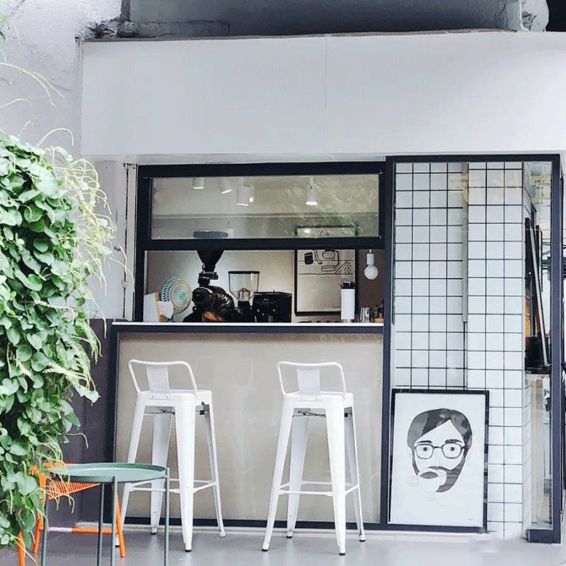 Industrial Style Armless Barstool Iron Counter Stools with Pedal for Coffee Shop Clearhalo 'Bar Furniture' 'Bar Stools' 'bar_stools' 'furn' 'furn_bar_stools' 'furniture_bar_stools' 'Kitchen & Dining Furniture' 'kitchen&dining_furn' 'kitchen' 'kitchen_furn' Furniture' 1200x1200_e767ac45-4b6e-41c4-b6ae-2a2490decd06