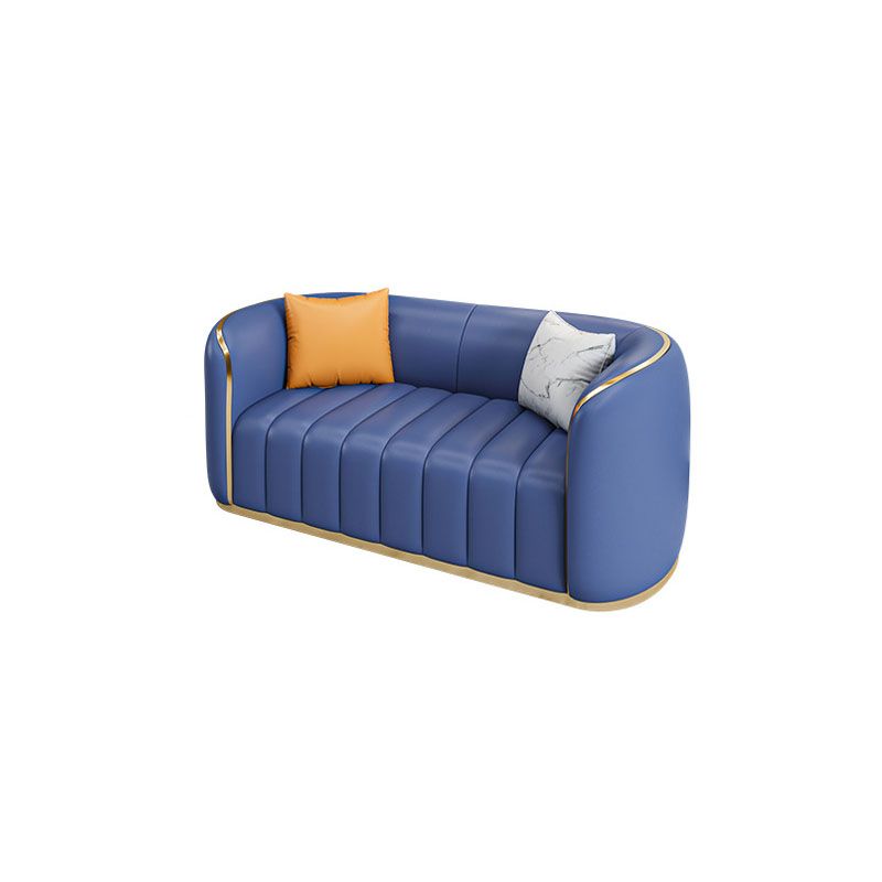 Faux lederen sofa smoking armbank met strakke rug voor appartement
