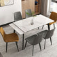Modern 1/4/5/7 Pieces Rectangle Dining Table Set with Stone Top White Scalable Dinette Set Clearhalo 'Dining Room Sets' 'Dining Tables & Seating' 'dining_room_set' 'furn' 'furn_dining_room_set' 'Furniture' 'furniture_dining_room_set' 'Kitchen & Dining Furniture' 'kitchen&dining_furn' 'kitchen' 1200x1200_e76efac5-dd95-4eff-8237-fcc5fe70f55e