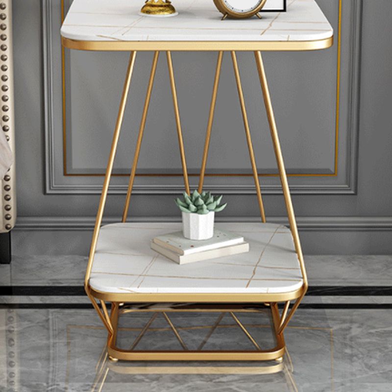 Metall Nachttisch unterer Regal Akzenttisch Nachttisch für Schlafzimmer