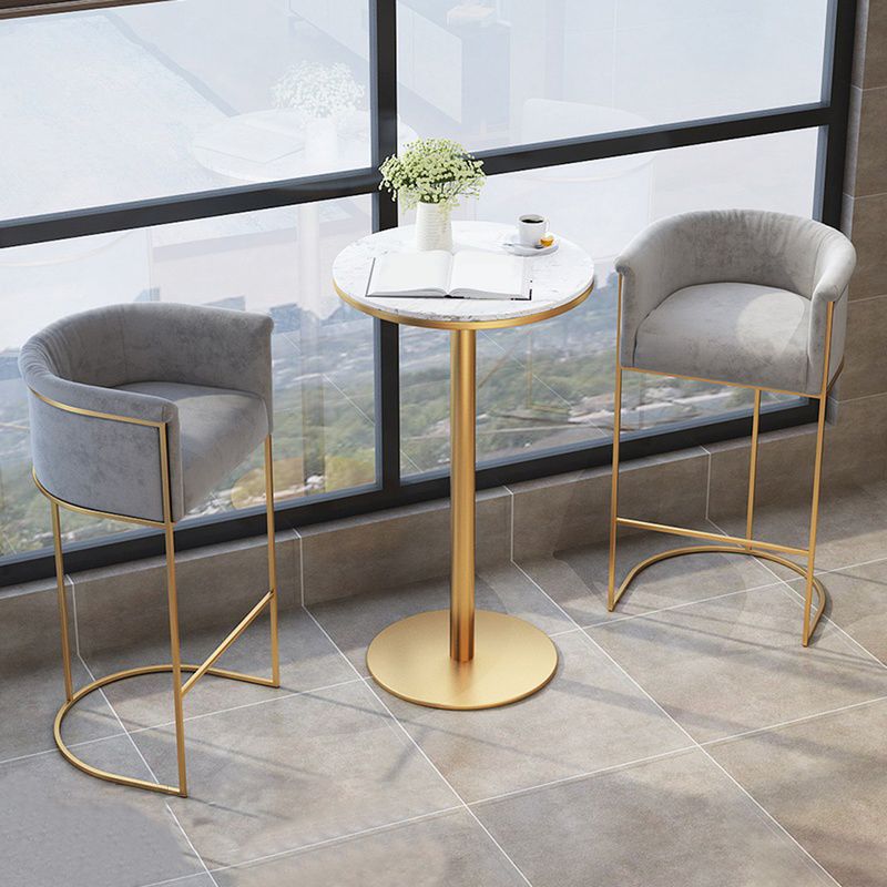 Glam Style Bar Stool Armed Upholstered Bar Stool for Dining Room Clearhalo 'Bar Furniture' 'Bar Stools' 'bar_stools' 'furn' 'furn_bar_stools' 'Furniture' 'Kitchen & Dining Furniture' 1200x1200_e7709665-3642-4d35-b352-3ae5c1f5933e