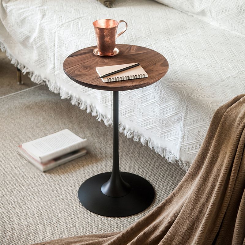 Pedestal Metal End Table Black/ Brown Round Wood Side End Table Clearhalo 'Coffee & Accent Tables' 'End & Side Tables' 'end_side_table' 'end_side_tables' 'furn' 'furn_end_side_tables' 'Furniture' 'furniture_end_side_table' 'Living Room Furniture' 1200x1200_e771abe2-0712-4211-be8f-c4ab24a8aff5