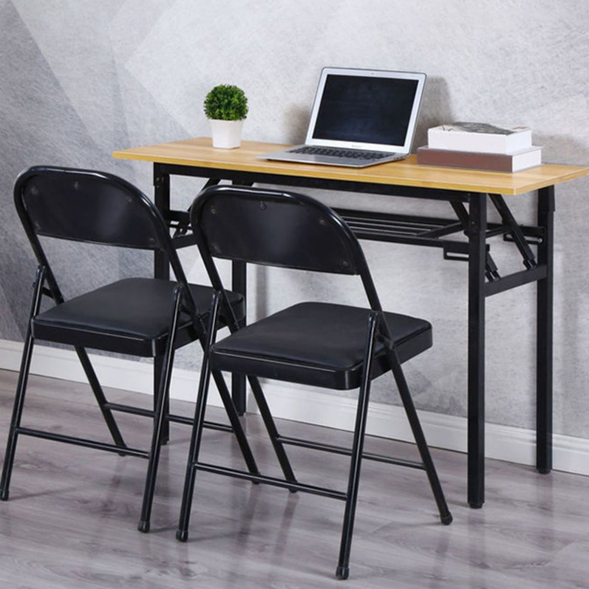 Foldable Writing Desk Contemporary Style Rectangular Dormitory Bedroom Desk Clearhalo 'Furniture' 'furniture_office_desk' 'Office Desks' 'Office Furniture' 'office_desk' 1200x1200_e772a2d1-5763-4f09-a2ef-593cb8041170