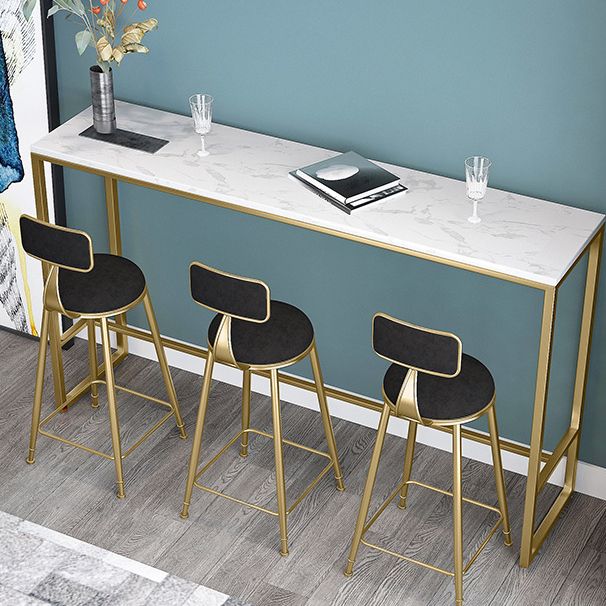 Rectangle Stone Bar Dining Table Traditional Luxury Bar Table with Trestle Base Clearhalo 'Bar Furniture' 'Bar Tables' 'bar_tables' 'furn' 'furn_bar_tables' 'Furniture' 'furniture_bar_tables' 'Kitchen & Dining Furniture' 1200x1200_e7748825-e7dc-4d10-950f-f5399a45e65f