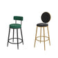 Nordic Low Back Bar Stool Round Counter Bar Stool with Metal Legs Clearhalo 'Bar Furniture' 'Bar Stools' 'bar_stools' 'furn' 'furn_bar_stools' 'Furniture' 'furniture_bar_stools' 'Kitchen & Dining Furniture' 1200x1200_e77bc755-1449-4256-8732-d32a94c1e18e