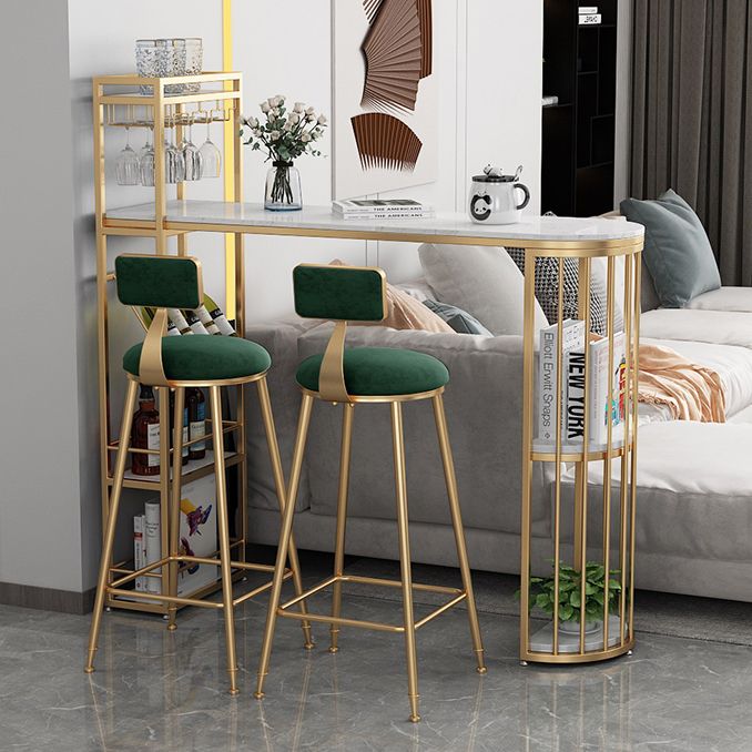 Woonkamer pubhoogte eettafel marmeren moderne bistro tafel met wijnrek