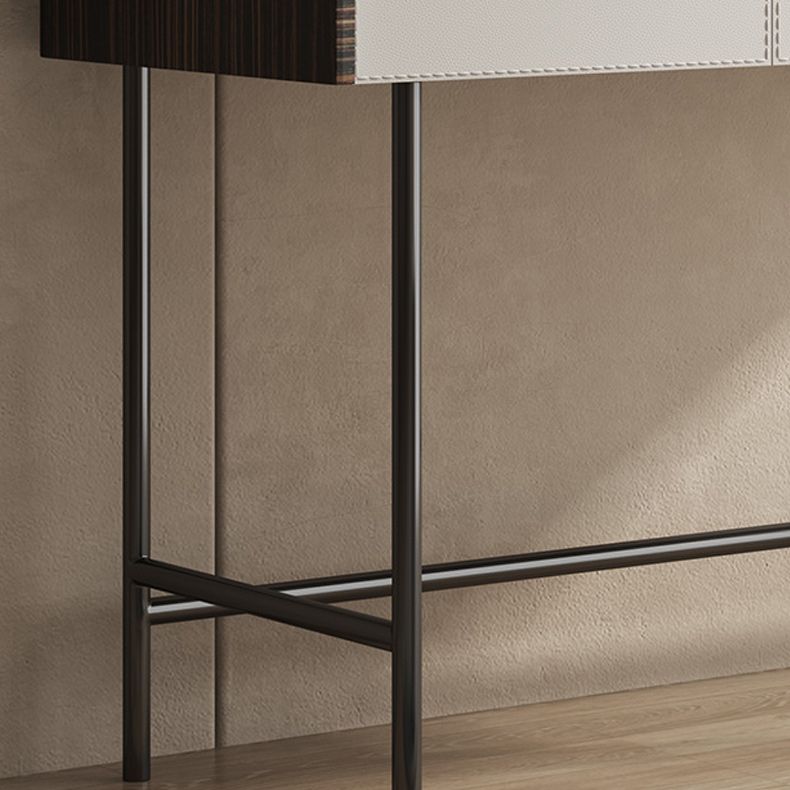 Flip-Top Make-up Vanity Wood Vanity Dressing Table with 2 Storage Drawers