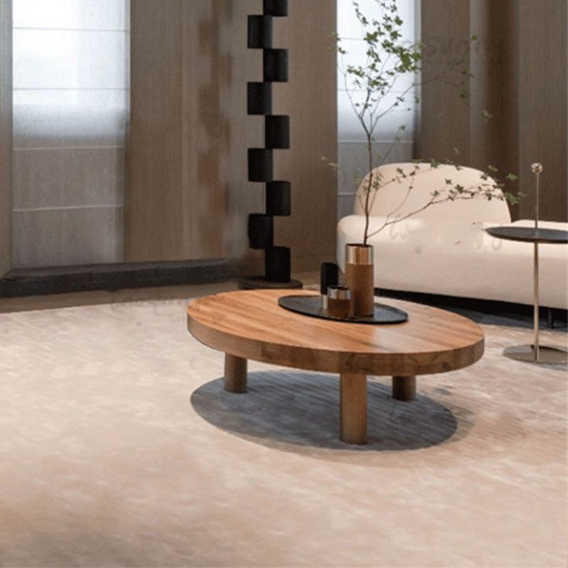 Traditional Wood Cocktail Table 3 Legs Coffee Table for Dining Room Clearhalo 'Coffee & Accent Tables' 'Coffee Tables' 'coffee_tables' 'furn' 'furn_coffee_tables' 'Furniture' 'furniture_coffee_tables' 'Living Room Furniture' 1200x1200_e77dc11f-630b-4891-b60e-19c1591f2585