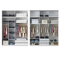 White Storage Cabinet with Glass Doors Contemporary Hinged Door Cabinet