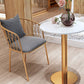Glam Faux Marble Dining Set Round 1/2/3/4/5 Pieces Dining Set for Home Use