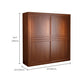 Rubber Wood Frame Wardrobe Freestanding Wardrobe Armoire with Shelves and Clothes Rail Clearhalo 'Armoires & Wardrobes' 'armoires_wardrobes' 'Bedroom Furniture' 'furn' 'furn_armoires_wardrobes' 'Furniture' 1200x1200_e77e6135-6975-4036-af72-fca68838eeef