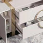 Cómoda combinada clásica y glamorosa con almacenamiento de abedul para dormitorio