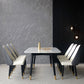 Glam Kitchen Dining Chairs Faux Leather Side Chairs with Wood Legs