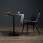 Round Dining Table Modern Wood Tabletop with Metal Pedestal Base