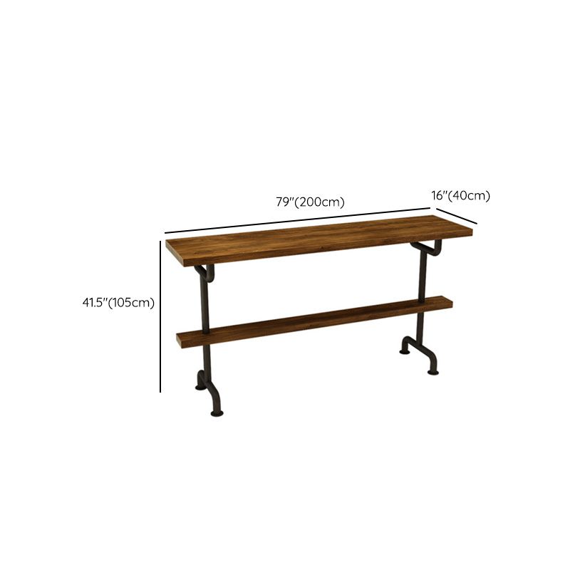 Industrial Style Bar Table Bistro Pub Table with Metal Black Base Clearhalo 'Bar Furniture' 'Bar Tables' 'bar_tables' 'furn' 'furn_bar_tables' 'Furniture' 'Kitchen & Dining Furniture' 1200x1200_e7831c2a-c789-4883-9ee0-3dce89024ce9