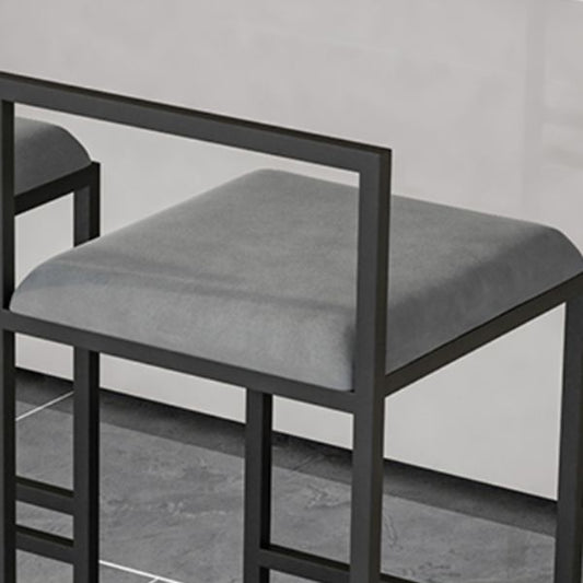 Modern Backrest Counter Stool Iron Kitchen Bar Stool with Velvet Cushion and Pedal Clearhalo 'Bar Furniture' 'Bar Stools' 'bar_stools' 'furn' 'furn_bar_stools' 'Furniture' 'furniture_bar_stools' 'Kitchen & Dining Furniture' 1200x1200_e7837972-3a36-45f4-806f-0bea8b92b1ae