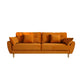 Living Room 2-seater Pillow Top Arm Settee Velvet Couch with Oak Legs Clearhalo 'furn' 'furn_sofas' 'Furniture' 'furniture_sofas' 'Living Room Furniture' 'Sofa' 'sofas' 1200x1200_e786240e-b14d-4a2d-8efa-aa1682ade922