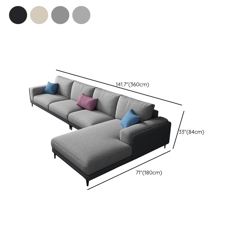 33.07 "H Baumwollmischung Quadratarmsofa & Chaise für Wohnzimmer