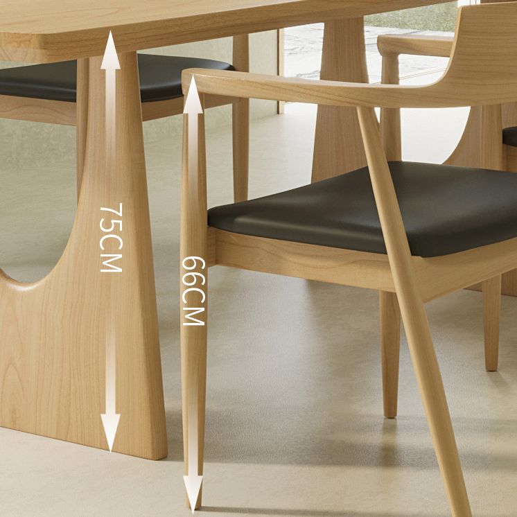 Mesa de comedor de madera rectangular moderna 1/5 piezas de comedor para comedor