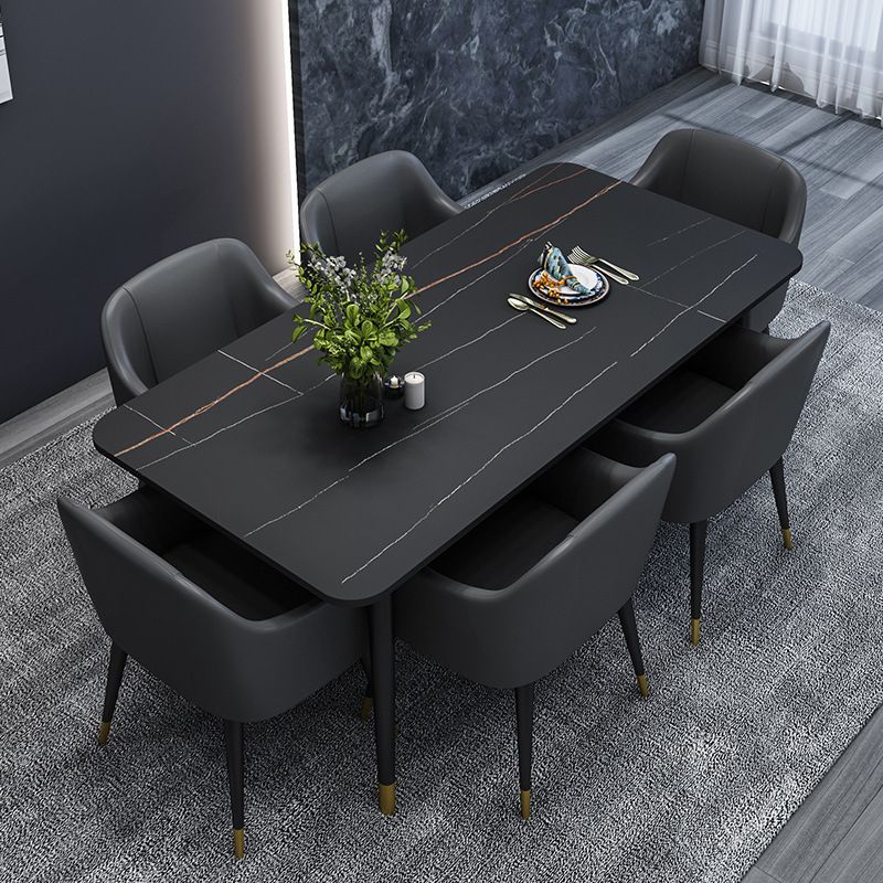 Modern 1/5/6/7 stukken Dinerset rechthoekige stenen eettafel voor eetkamer keuken