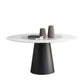Round Sintered Stone Dining Table Modern Turntable Furniture with Steel Pedestal Base Clearhalo 'Dining Tables & Seating' 'Dining Tables' 'dining_table' 'furn' 'furn_dining_table' 'Furniture' 'Kitchen & Dining Furniture' 1200x1200_e787ff50-386c-4069-8da0-241a93e08e26