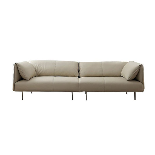 Genähte Kissen -Rücken -Sofa moderne Kunstleder -Kissen -Top Arm -Sitzgelegenheiten - 26,77 "H.