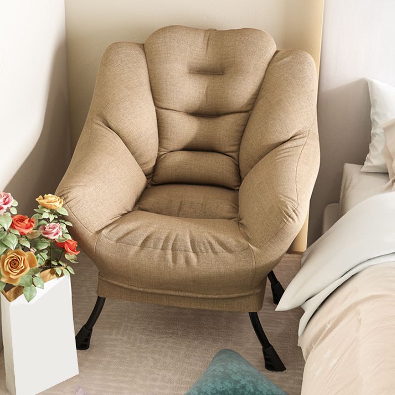 Scandinavian Accent Chair Solid Color Bedroom Reclining Basic Four Leg Arm Chair Clearhalo 'Accent Chairs' 'accent_chairs' 'Chairs & Seating' 'furn' 'furn_accent_chairs' 'Furniture' 'Living Room Furniture' 1200x1200_e7890f20-7175-4047-81f0-3f01b246c102