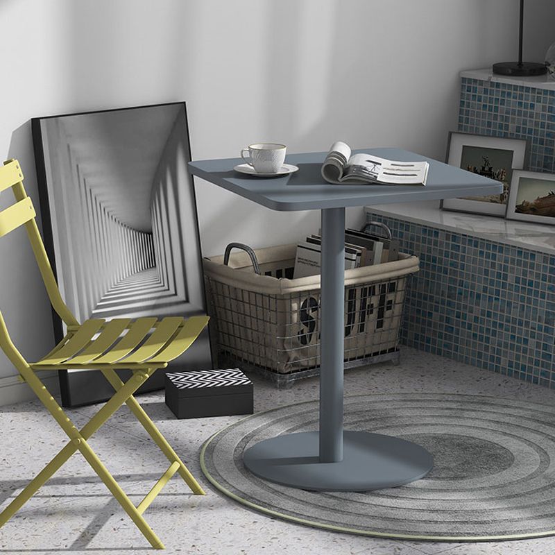 Medieval Modern Style Pedestal Base Design Square Metal Table Side ...