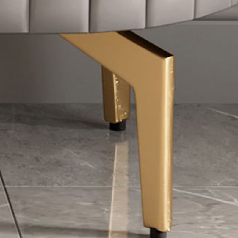 Glam 4 Legs Metal Coffee Table Draw included Oval Single Cocktail Table Clearhalo 'Coffee & Accent Tables' 'Coffee Tables' 'coffee_tables' 'furn' 'furn_coffee_tables' 'Furniture' 'Living Room Furniture' 1200x1200_e78a14f0-f658-4824-b027-de2189db2a6c