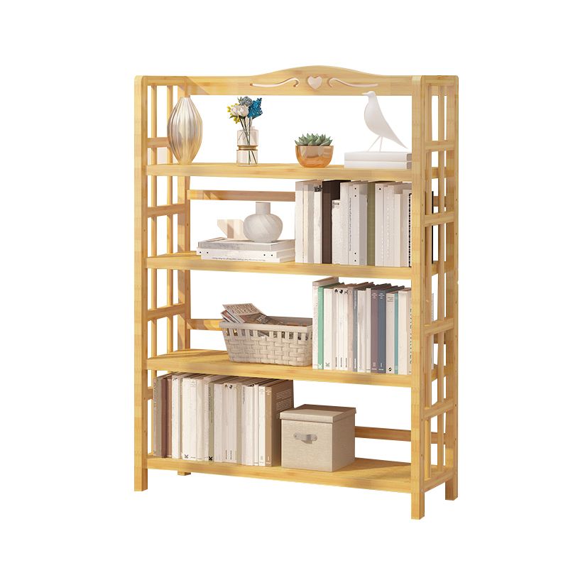 Adjustable Wood Book Shelf Bamboo Natural Shelf Bookcase Open Shelf Shelves Included Clearhalo 'Bookcases' 'furn' 'furn_bookcases' 'Furniture' 'Office Furniture' 1200x1200_e78bda05-5ff2-41b4-8c3a-272e8e69901f