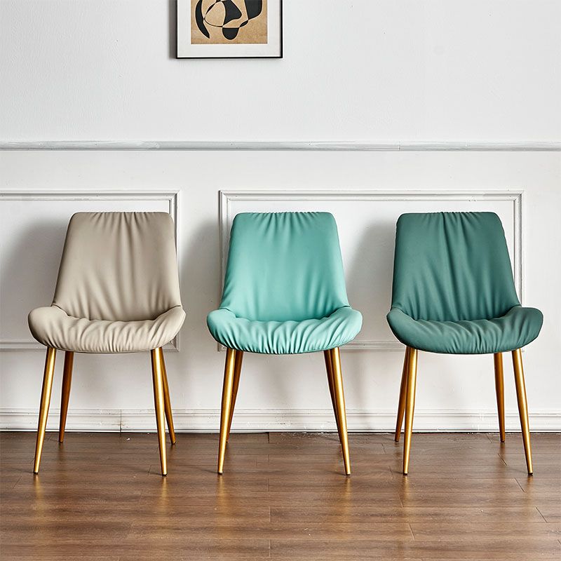 Scandinavian Design Leather Dining Side Chair for Home Armless Solid Back Chair Clearhalo 'Dining Chairs' 'Dining Tables & Seating' 'dining_chair' 'furn' 'furn_dining_chair' 'Furniture' 'furniture_dining_chair' 'Kitchen & Dining Furniture' 1200x1200_e78deb71-e73b-4c0c-8ab2-06d78fab096d