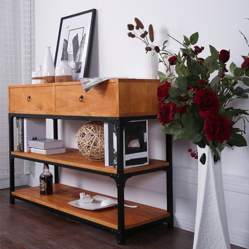 33,5 "in legno alto 2 - cassetto moderno moderno mobile a 3 livelli