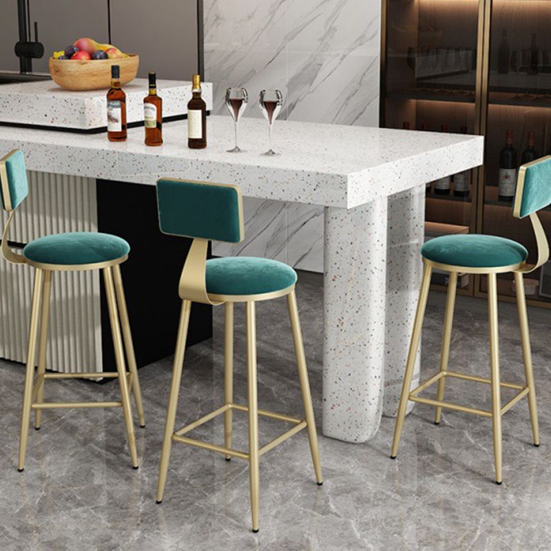 Home Matte Finish Upholstered Stools Glam Low Back Bar Stool Clearhalo 'Bar Furniture' 'Bar Stools' 'bar_stools' 'Furniture' 'furniture_bar_stools' 'Kitchen & Dining Furniture' 1200x1200_e79165c6-3feb-4e27-979f-f08c4f68c33c