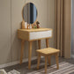 Scandinavian Vanity Makeup Table Set Rubberwood Dressing Table Stool Set Clearhalo 'Bedroom Furniture' 'furn' 'furn_makeup_vanities' 'Furniture' 'Makeup Vanities' 'makeup_vanities' 1200x1200_e792c5c6-5018-4c36-9268-2ebf022eb233