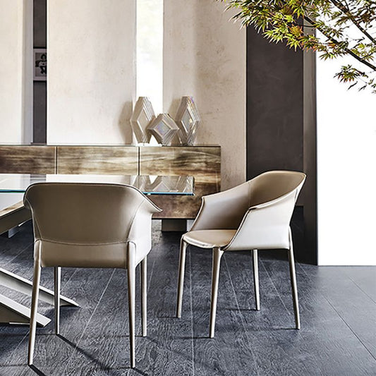 モダンなスタイルアームチェアレザー屋内ダイニングチェア家で使用する