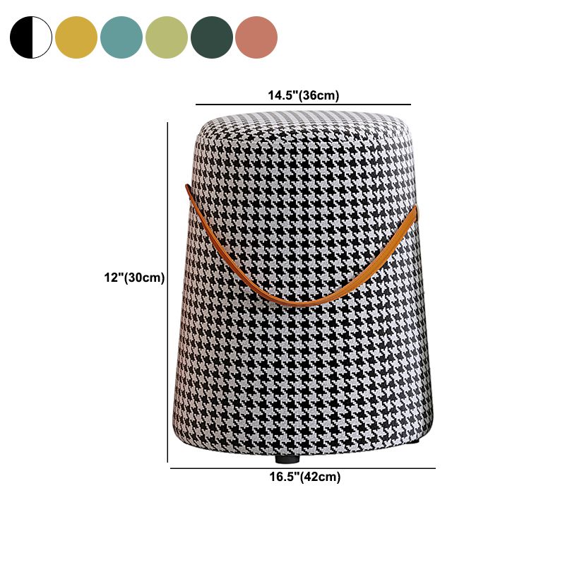 Upholstered Modern Pouf Ottoman Fabric Whole Colored Portable Round Ottoman Clearhalo 'furn' 'furn_ottomans_poufs' 'Furniture' 'Living Room Furniture' 'Ottomans & Poufs' 'ottomans_poufs' 1200x1200_e798fa2d-e488-477a-8ab1-e24dd0ff3128
