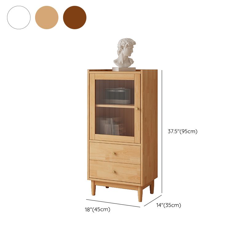 Libreria contemporanea con libreria in legno massiccio con cassetti