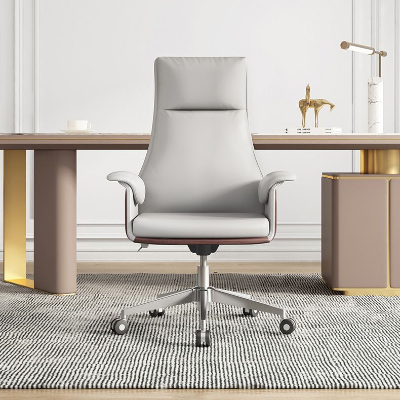 Upholstered Office Chair with Padded Arms Modern Task Chair with Metal Frame Clearhalo 'furn' 'furn_office_chair' 'Furniture' 'furniture_office_chair' 'Office Chairs' 'Office Furniture' 'office_chair' 1200x1200_e79957b2-3423-4ce9-9710-7d3173a1f0c6