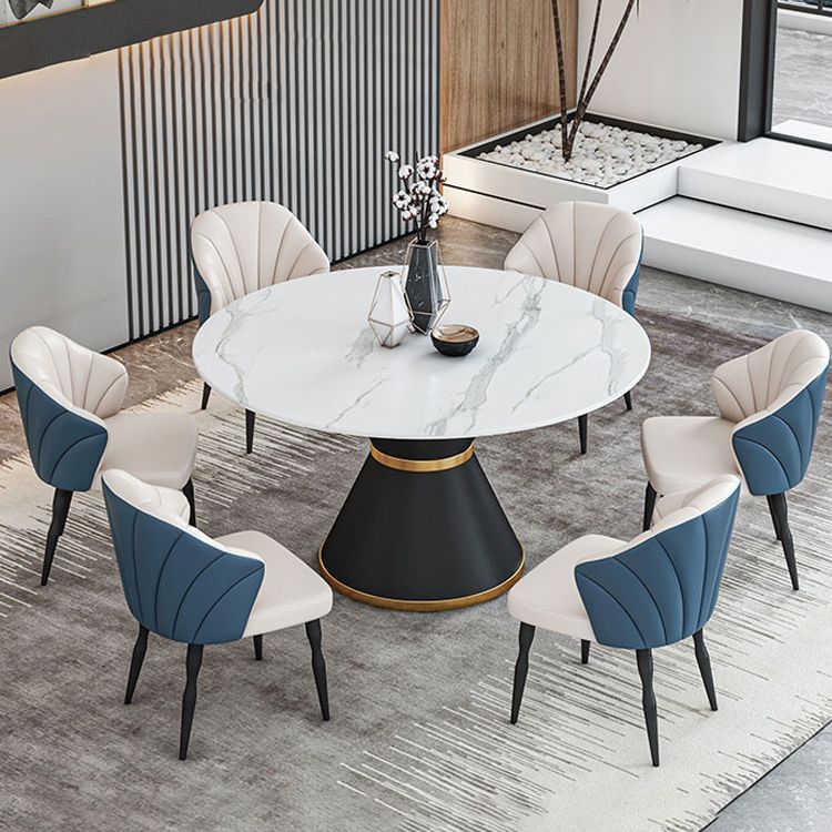 1/2/7/9 Pcs Metal Modern Dining Room Set with Round Indoor Table Dining Set Clearhalo 'Dining Room Sets' 'Dining Tables & Seating' 'dining_room_set' 'furn' 'furn_dining_room_set' 'Furniture' 'furniture_dining_room_set' 'Kitchen & Dining Furniture' 'kitchen&dining_furn' 'kitchen' 1200x1200_e7996265-09e4-4da6-b780-52be1480a51b