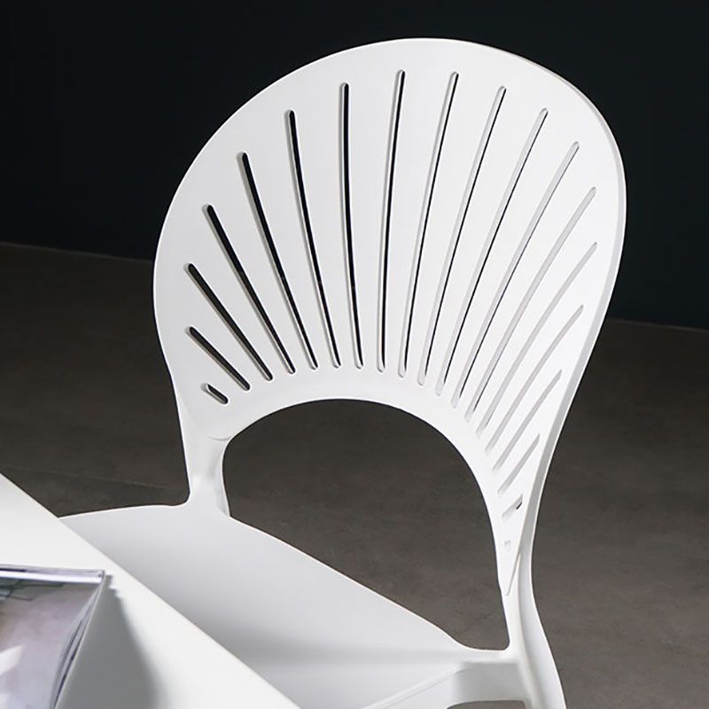 Contemporary Style Kitchen Plastic Chairs Dining Armless Open Back Side Chair Clearhalo ' kitchen&dining_furn' 'Dining Chairs' 'Dining Tables & Seating' 'dining_chair' 'furn' 'furn_dining_chair' 'Furniture' 'furniture_dining_chair' 'Kitchen & Dining Furniture' 'kitchen' 1200x1200_e799f37b-82d1-4aba-b9d0-c64c70144b5a