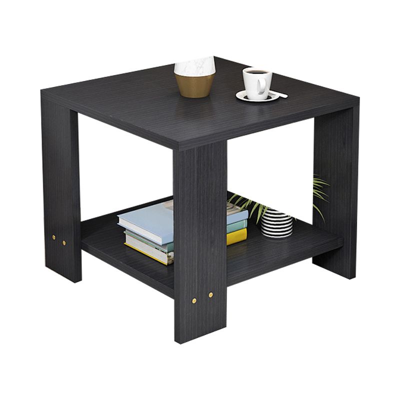 Square Wood 4 Legs End Table Shelf Included Sofa Accent Side Table Clearhalo 'Coffee & Accent Tables' 'End & Side Tables' 'end_side_tables' 'furn' 'furn_end_side_tables' 'Furniture' 'Living Room Furniture' 1200x1200_e79cb463-4a60-4216-a6d3-2a7d32a721ad